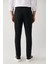Erkek Siyah Yandan Cepli Su İtici Bi-Stretch Slim Fit Pantolon A41Y3230 4