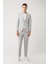 Erkek Gri Cepli Astarsız Yırtmaçlı Bi-Stretch Comfort Slim Fit Ceket A41Y4033 6