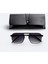 Erkek Siyah Dikdörtgen Çerçeveli Hand Made Güneş Gözlüğü A41Y8813 9