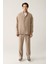 Erkek Bej Soft Touch Alttan Britli Yaka Soft Touch Oversize Fit Gömlek A41Y2168 7