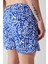 Erkek Mavi Hızlı Kuruyan Baskılı Deniz Şortu A31y3805 6