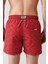 Erkek Kırmızı Hızlı Kuruyan Baskılı Deniz Şortu A31y3815 6