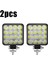 Off Road Sis Farı - Lamba 16 LED Kare Çalışma Lambası 2 Adet 11 cm 1