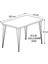 Koza Yemek Masası 120X70 – 18MM Mdf Tabla, Cila Kenar, Oval Kesim, Metal Ayak 2