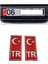 Fiat / Tofaş Kartal Tr Plaka Stıcker 2'li - Türkiye Plaka Stıcker - Türkiye Plakalık 2