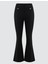 Siyah Dar Kesim Bol Paça Yüksek Bel Örme Pantolon 6