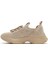 Zero Kadın Bej Bağcıklı Taş Detaylı Kumaş Sneaker 25AFD43026F 2