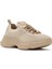 Zero Kadın Bej Bağcıklı Taş Detaylı Kumaş Sneaker 25AFD43026F 6