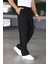 Baggy Çift Pileli Siyah Renk Beli Lastikli Kaliteli Rahat Kesim Klasik Bol Paça Baggy Pantolon 2