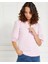 Kadın Pudra V Yaka Balon Kol Bluz, Kadın Bluz 1