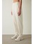 Bej Silky Feel Cepli Bağlama Detaylı Normal Bel Jogger Eşofman Altı 2