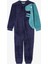 Koyu Indigo Erkek Çocuk Dino Fermuarlı Pijama Tulumu 4