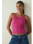 CUPsecret Kendinden Pedli Fuşya Halter Yaka Crop Büstiyer 2