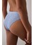 Mavi Easy Lace Zebra Desenli Düşük Bel V Kesim Brazilian Külot 2