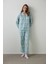Mint Ellie Ekoseli Gömlek Yaka Uzun Kol Pijama Takımı 1