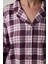 Bordo Ekoseli Gömlek Yaka Pijama Takımı 3