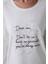 Dear Me Slogan Baskılı Bisiklet Yaka Uzun Kollu Pamuklu Pijama Takımı 4