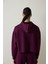 Bordo Silky Feel Kapüşonlu Slogan Baskılı Sweatshirt 4