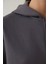 Gri Fermuarlı Kapüşonlu Spor Sweatshirt 9