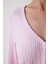 Açık Pembe Cozy Time V Yaka Uzun Kollu Pijama Takımı 3