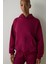 Mor Kapüşonlu Oversize Sweatshirt 4