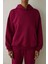 Mor Kapüşonlu Oversize Sweatshirt 6