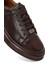 Erkek Kahverengi Bağcıklı Deri Sneaker 25WFD654318 9