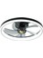49 cm Modern Alçak Profilli Tavan Vantilatörü, 48W LED Işık, 3 Renkli ve 6 Hız Ayarlı 1
