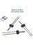 Çift Iğne ve Nervür Ayak Seti, 2mm, 3mm, 4mm Iğne Paketli, Mavi Renkli 2