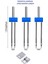 Çift Iğne ve Nervür Ayak Seti, 2mm, 3mm, 4mm Iğne Paketli, Mavi Renkli 5