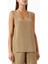 Light Brown Silk Tank Top, Dökümlü ve Zamansız Ipek Atlet 1