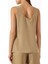 Light Brown Silk Tank Top, Dökümlü ve Zamansız Ipek Atlet 3