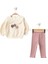Çiçek Nakışlı Bebe Yakalı Kız Bebek Takım 1