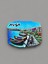 Avşa Temalı Kabartma Polyester Magnet. 8cm x 6cm. Mavi 1