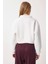 Kadın Ekru Gömlek Yaka Üç Iplik Sweatshirt 4