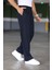 Baggy Çift Pileli Lacivert Renk Beli Lastikli Kaliteli Rahat Kesim Klasik Bol Paça Baggy Pantolon 2