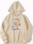 Let Kindness Baskılı Kapüşonlu Cepli Pamuklu Bej Sweatshirt 1