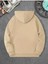 Bear Relax Baskılı Kapüşonlu Cepli Pamuklu Bej Sweatshirt 2