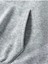 Gülümseyen Yüz Göğüs Baskılı Kapüşonlu Cepli Içi Yünlü Gri Sweatshirt 4