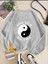 Find Your Balance Baskılı Bisiklet Yaka Gri Sweatshirt 1