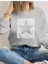 Beyaz Yıldız Baskılı Bisiklet Yaka Gri Sweatshirt 1