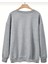 Beyaz Yıldız Baskılı Bisiklet Yaka Gri Sweatshirt 2