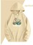 All Things Grow Baskılı Kapüşonlu Cepli Içi Yünlü Bej Sweatshirt 1