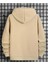 Man Struggles Baskılı Kapüşonlu Cepli Içi Yünlü Bej Sweatshirt 2