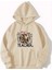 Teacher Baskılı Kaoüşonlu Cepli Pamuklu Bej Sweatshirt 1