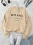 Milano Italia Baskılı Bisiklet Yaka Bej Sweatshirt 1