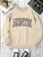 Auntie Baskılı Bisiklet Yaka Bej Sweatshirt 1