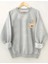 Çiçekli Cep Göğüs Baskılı Bisisklet Yaka Gri Sweatshirt 1