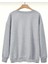 Çiçekli Cep Göğüs Baskılı Bisisklet Yaka Gri Sweatshirt 2