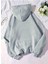 Uçak Baskılı Kapüşonlu Cepli Pamuklu Gri Sweatshirt 2